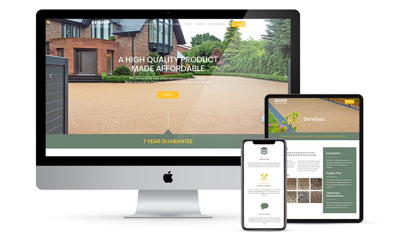 Featured image for “Resin Surfacing Trawden Website Design”