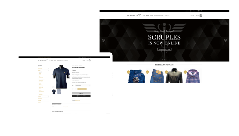 Featured image for “Scruples Menswear Barrowford Website Design”