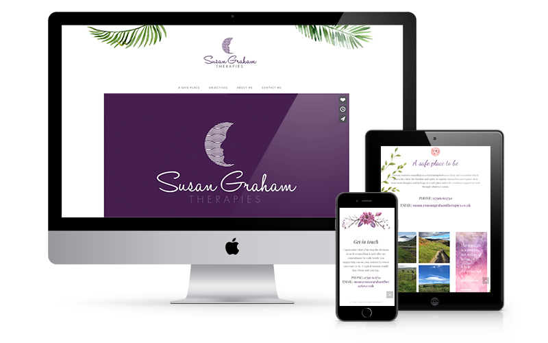 Featured image for “Susan Graham Therapies WordPress Website Design Earby”