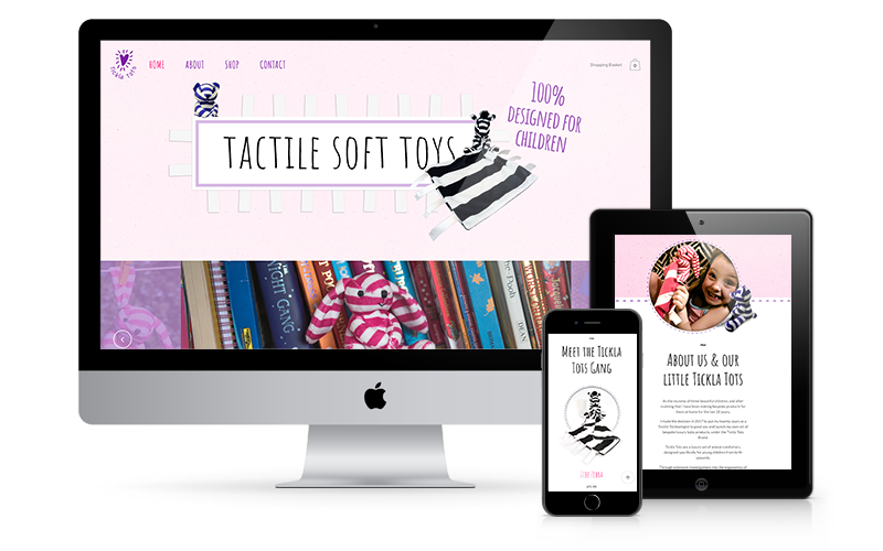 Featured image for “Tickla Tots Ecommerce Website Design”