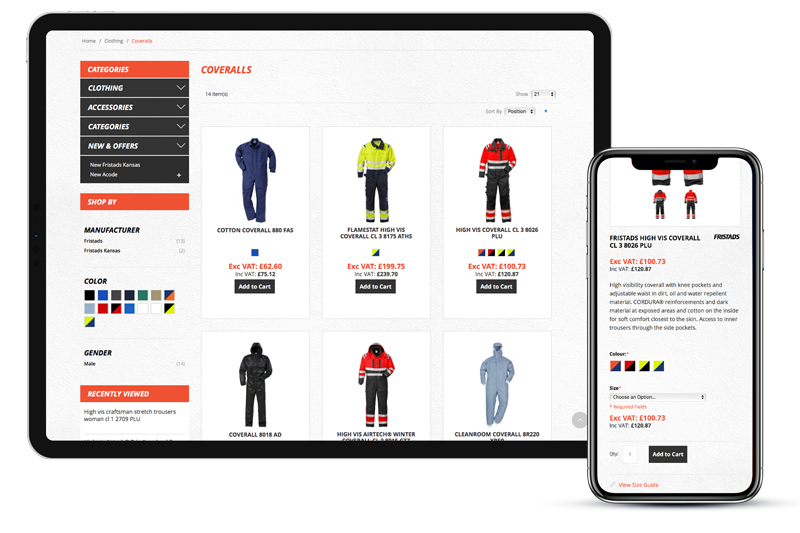 Featured image for “Fristads Workwear UK eCommerce Website Design”