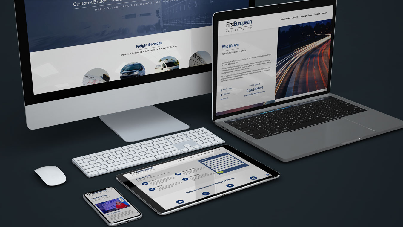 Featured image for “First European Logistics Barrowford Website Design”