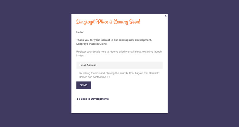 Barnfield Homes Website Design Lancashire by CMS Live Web Specialists