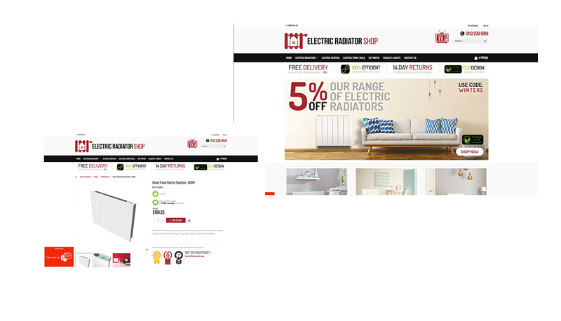 Electric Radiator Shop eCommerce Web Design Leeds