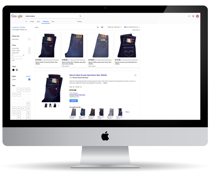 Mancini Menswear eCommerce Paid Search by CMS Live Web Specialists 