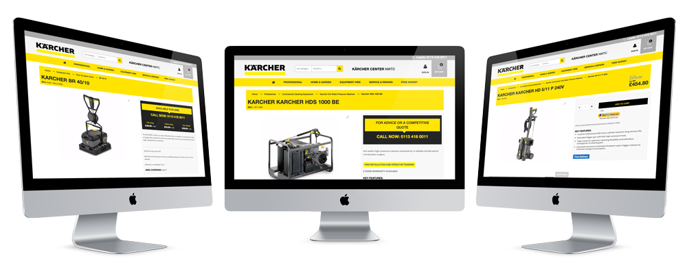 Karcher Centre Leeds eCommerce Website Development Leeds with CMS Live Web Specialists