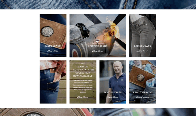 Mancini Menswear eCommerce web design by CMS Live Web Specialists 