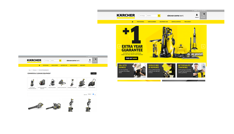 Karcher Centre Leeds eCommerce Website Design Leeds with CMS Live Web Specialists