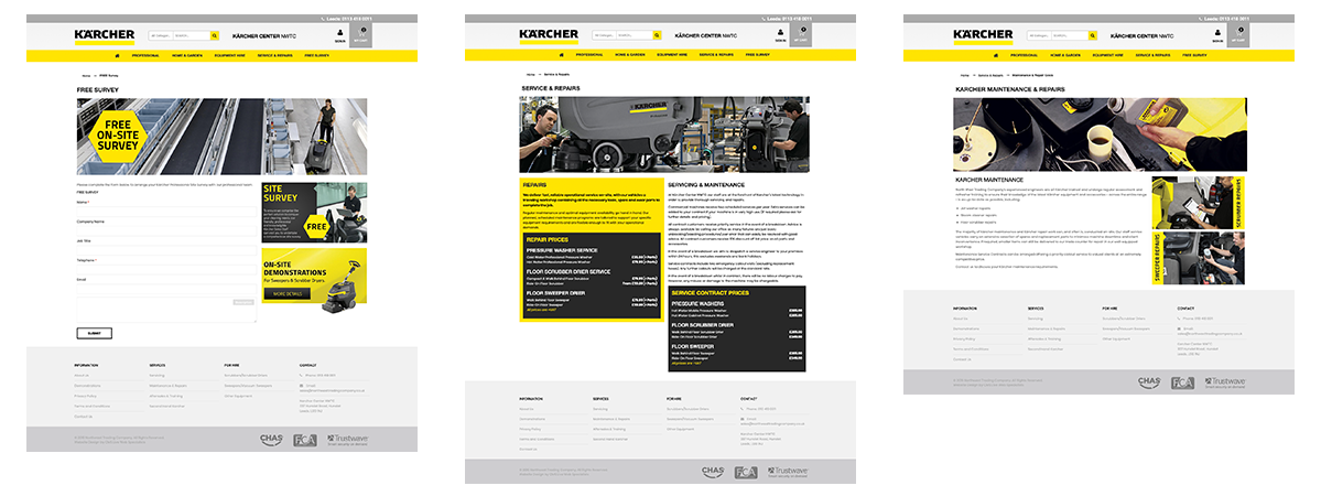 Karcher Centre Leeds eCommerce Website Design Leeds with CMS Live Web Specialists