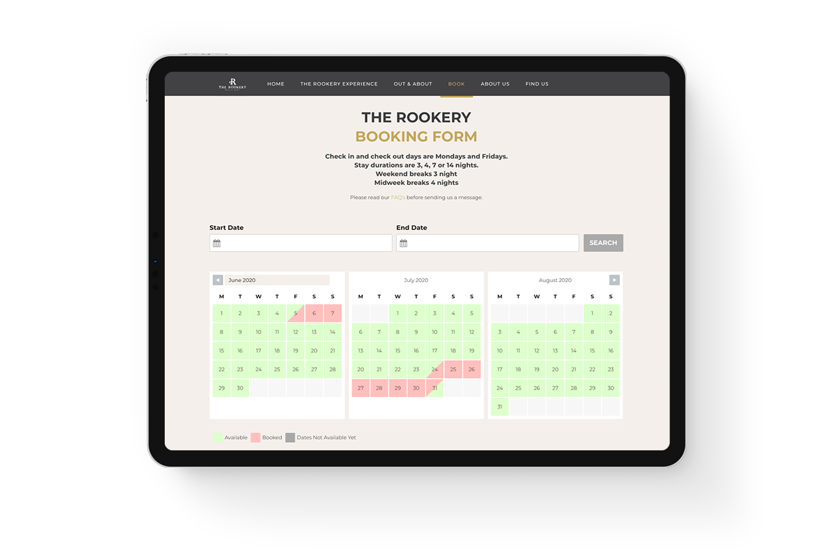 The Rookery Roughlee Web Design by CMS Live Web Specialists