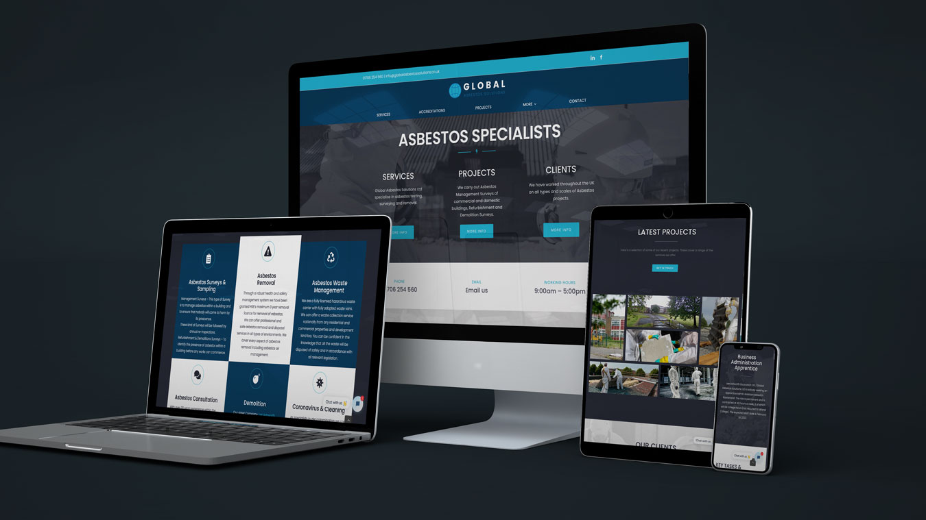 Featured image for “Global Asbestos Solutions Rossendale Website Design”