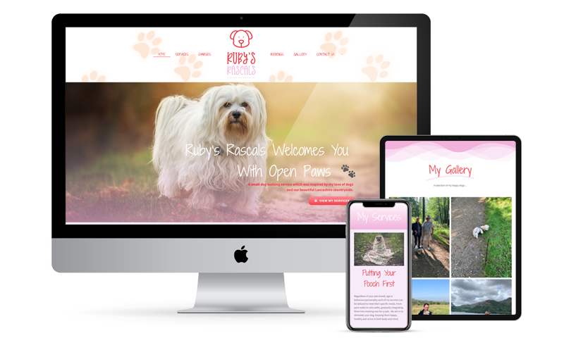 Featured image for “Ruby’s Rascals Colne Web Design”