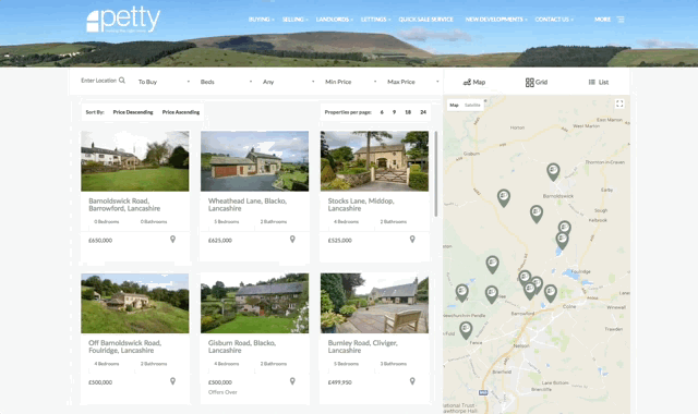 Petty Residential Custom Website Development Burnley