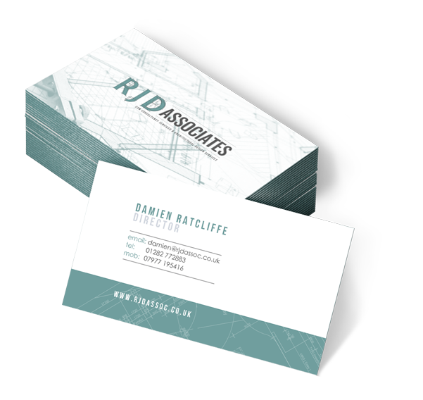 RJD Associates Business Card Design Padiham by CMS Live Web Specialists