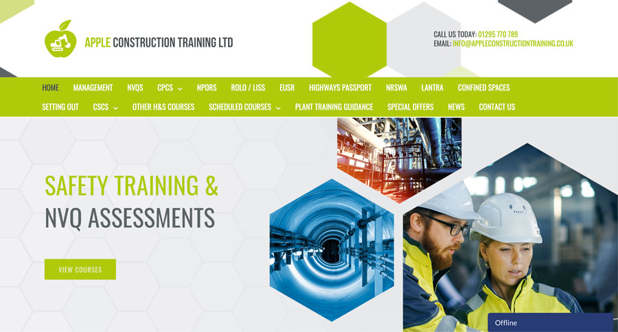 Apple Construction Training London Website Design