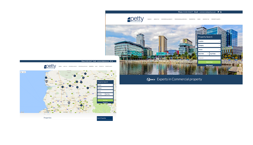 Petty Commercial Web Design Burnley by CMS Live Web Specialists
