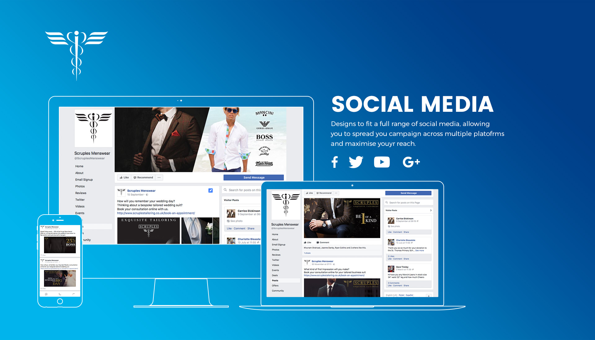 Scruples Menswear Barrowford Website Design