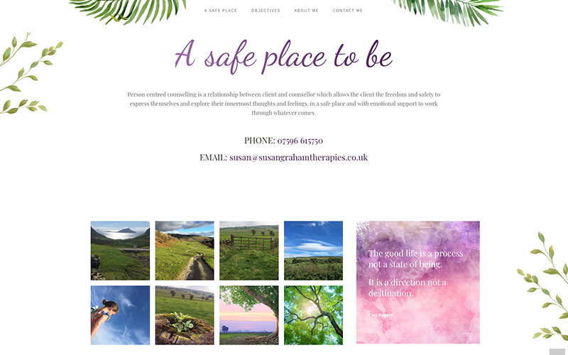 Susan Graham Therapies Wordpress Website Design Earby by CMS Live Web Specialists