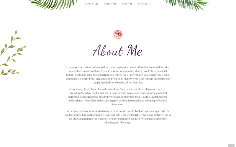 Susan Graham Therapies Wordpress Website Design Earby by CMS Live Web Specialists