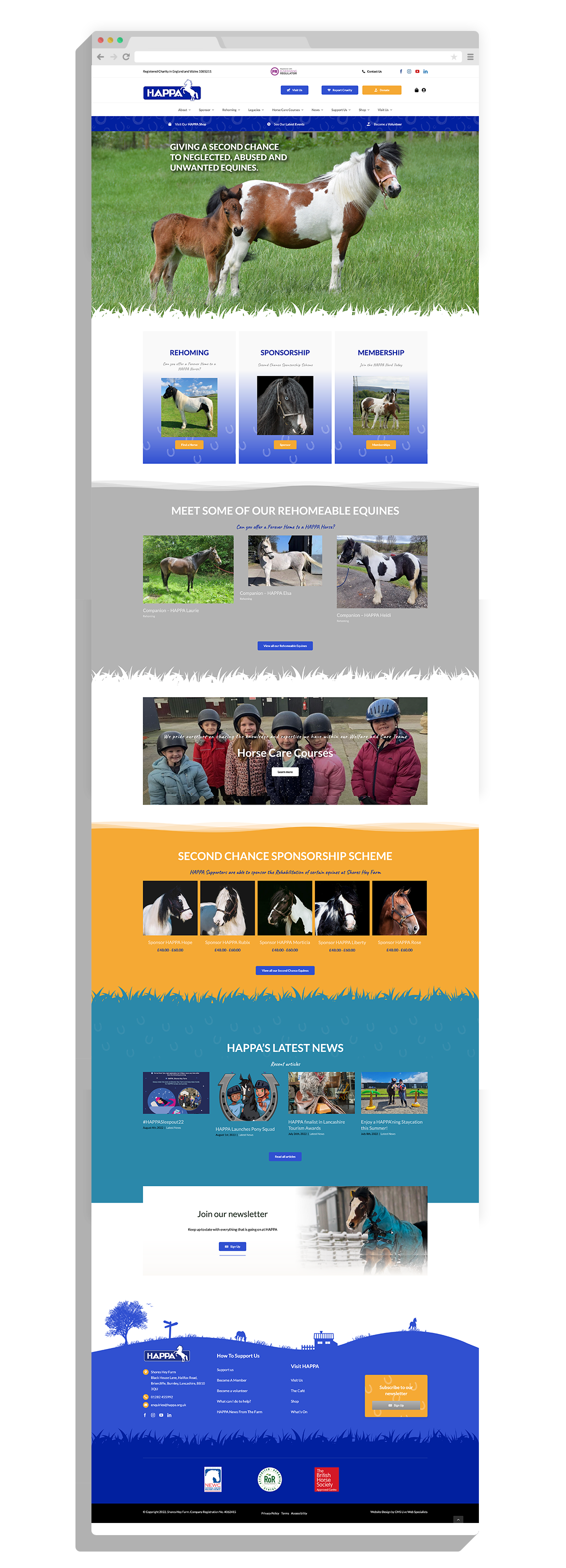 HAPPA Web Design and Graphic Design with CMS Live Web Specialists in Burnley