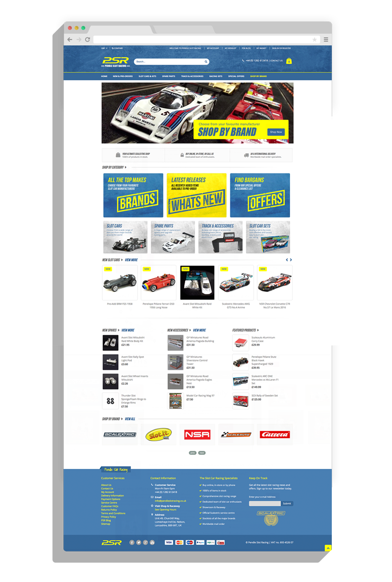 PSR eCommerce Website Design Pendle by CMS Live Web Specialists
