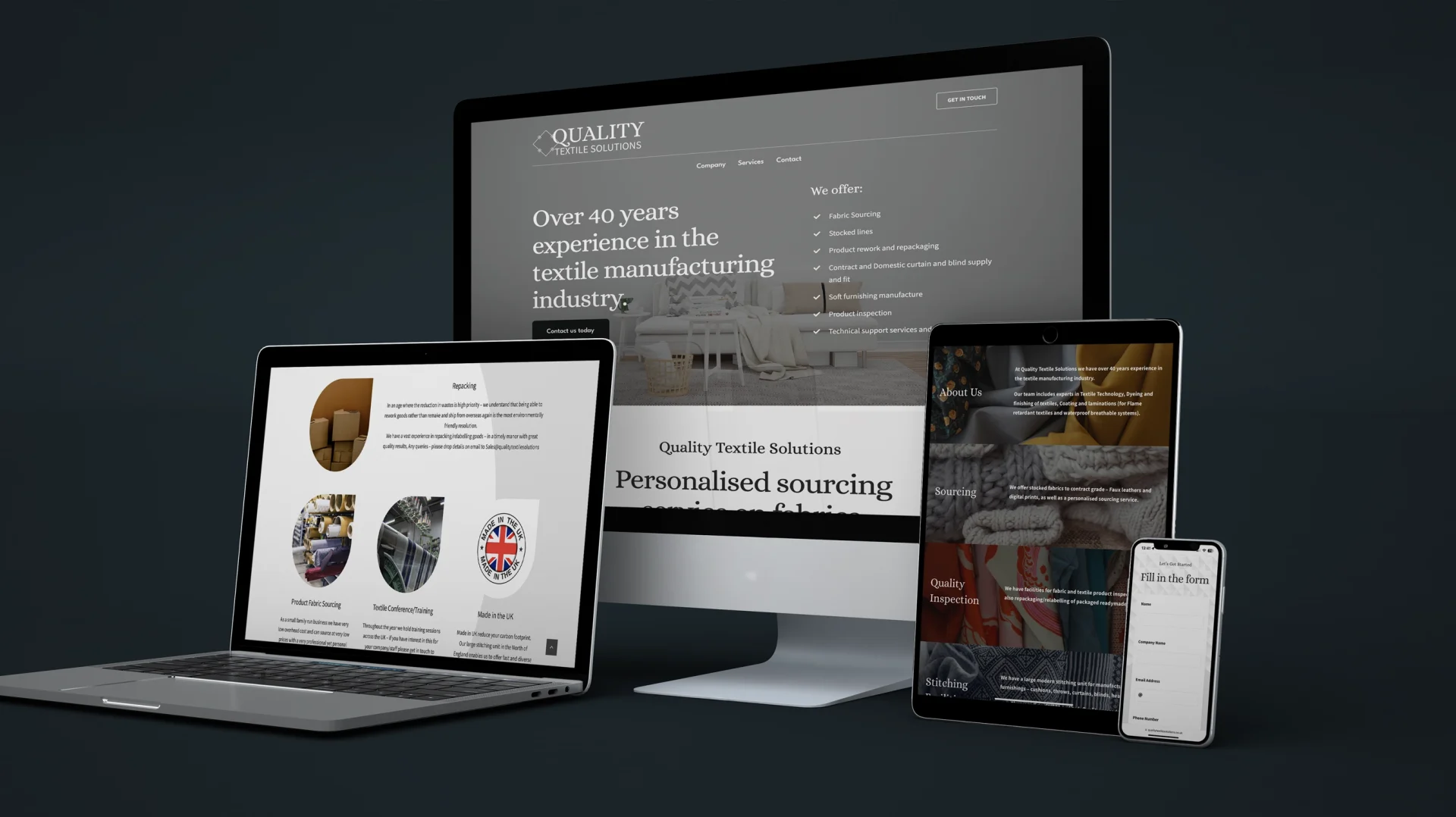 Featured image for “Quality Textile Solutions Barrowford Website Design”