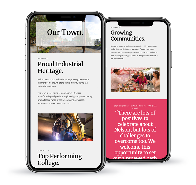 The Nelson Town Bid Lancashire Responsive Web Design