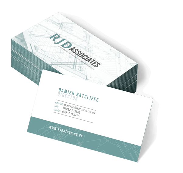 RJD Associates Business Card Design Padiham by CMS Live Web Specialists