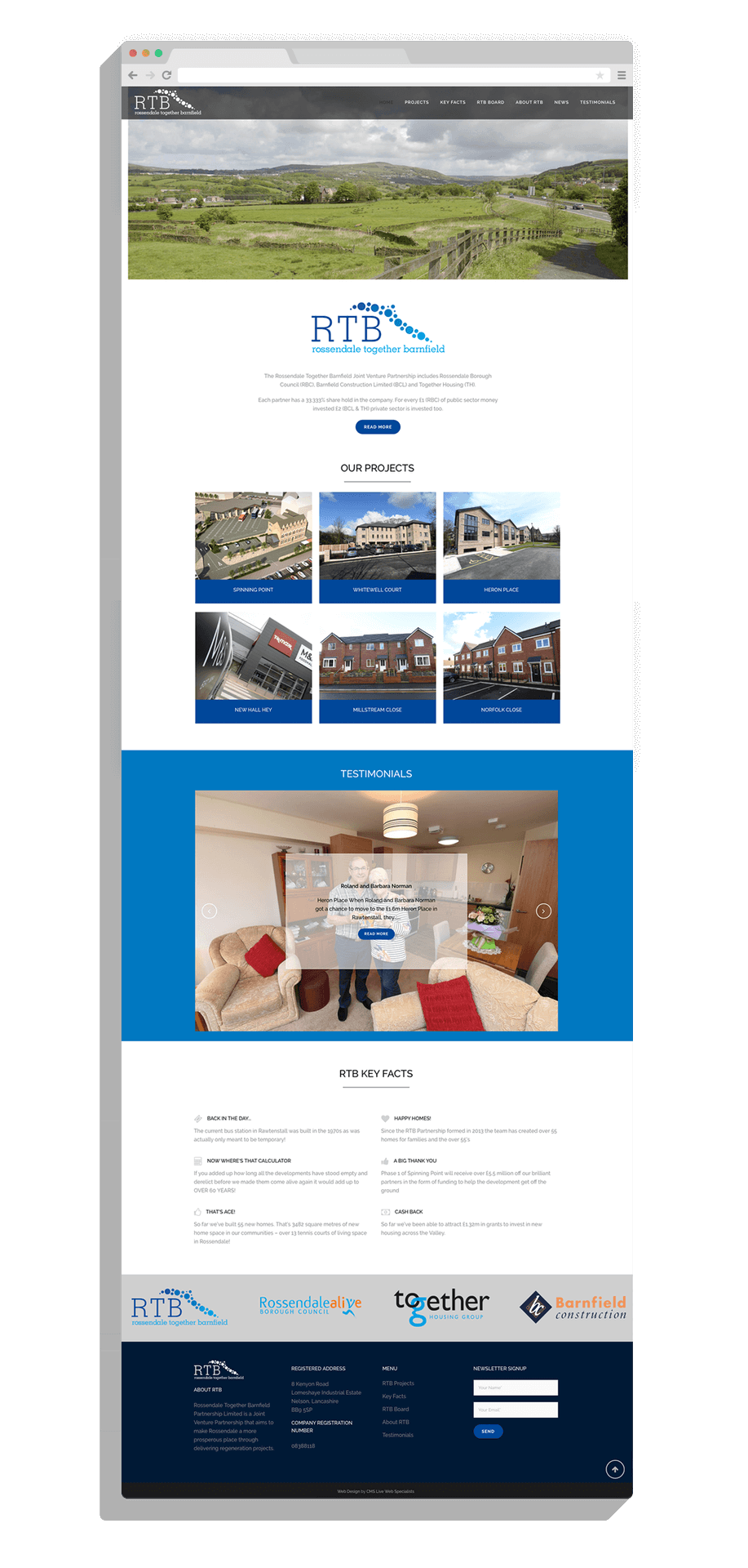 Rossendale Together with Barnfield Web Design Rossendale by CMS Live Web Specialists