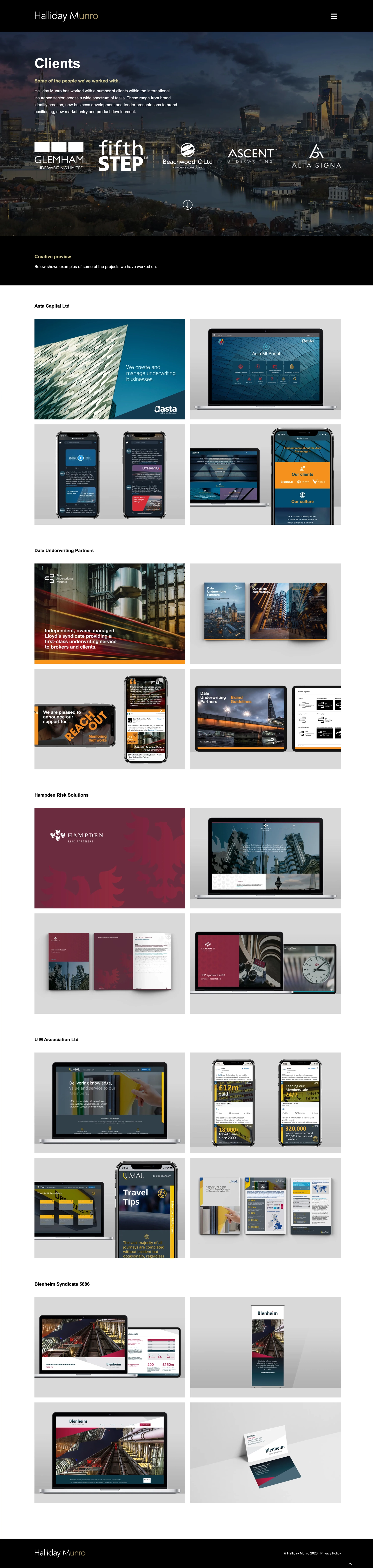 Halliday Munro Wordpress Website Development Client page Design by CMS Live Web Specialists