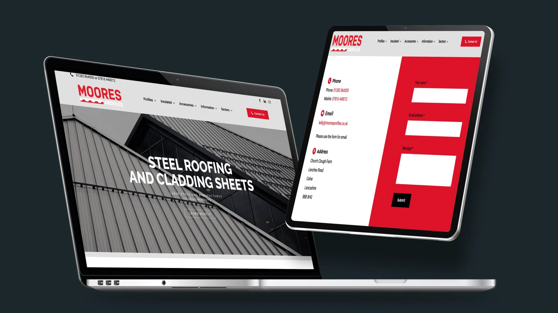 Featured image for “Moores Profiles Colne Web Design”