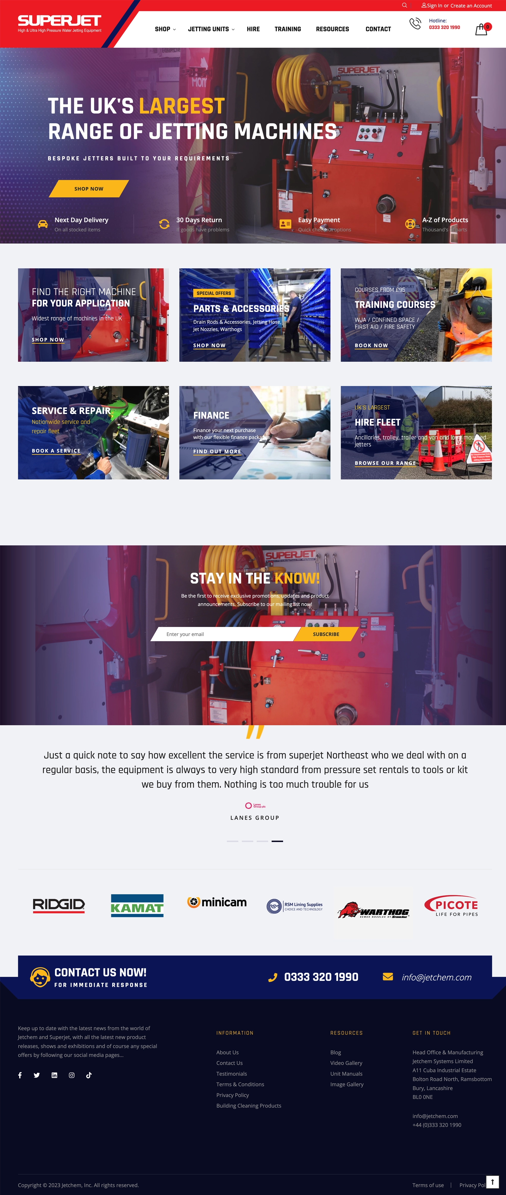 Superjet Adobe Commerce (Magento 2) Home page Design by CMS Live Web Specialists
