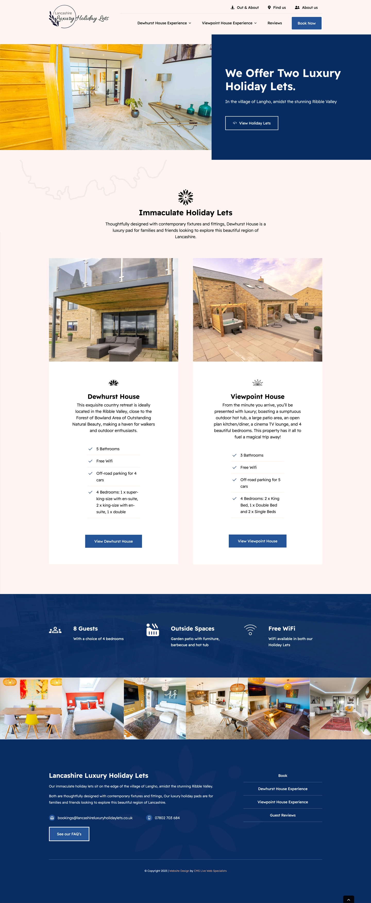 Lancashire Luxury Holiday Lets Website Design and Development