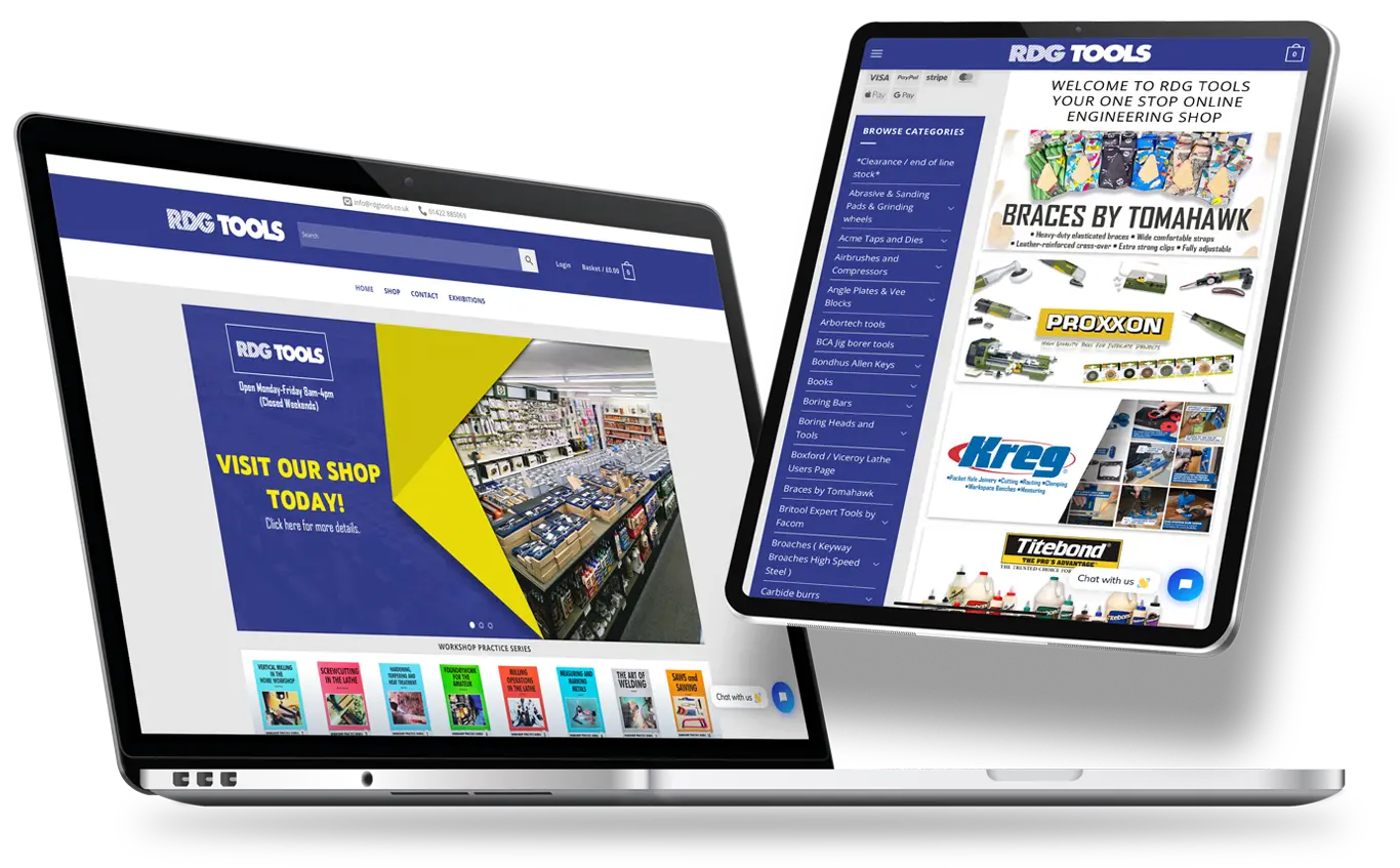 RDG Tools web design west yorkshire