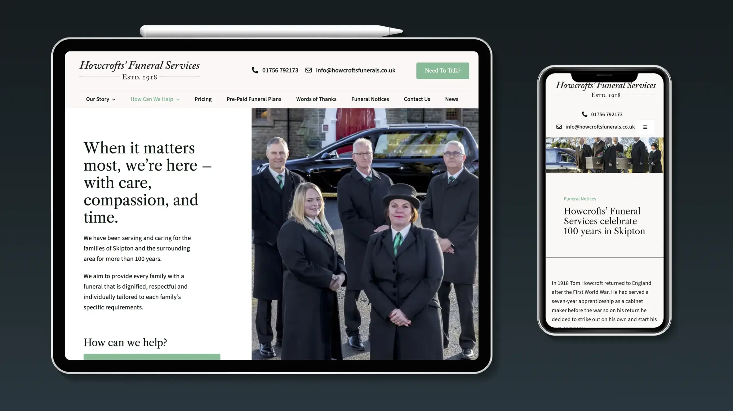 Featured image for “Working with Howcrofts Funeral Services Skipton”