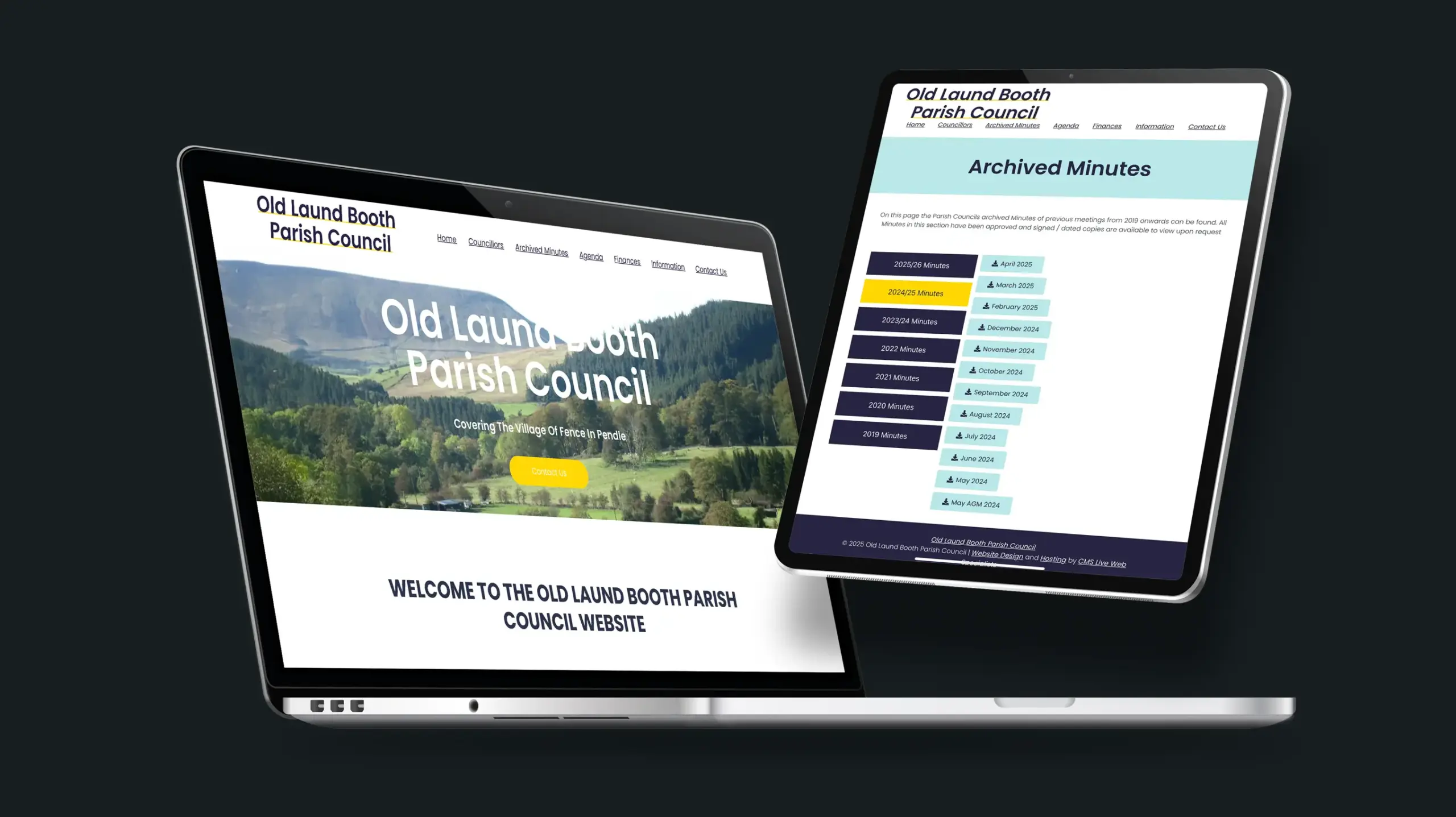 Featured image for “Old Laund Booth Parish Council – New Website Design”